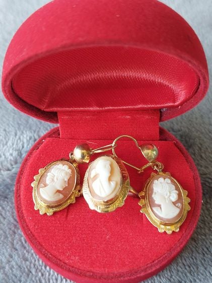 Set cameo gold ring and earing  รูปที่ 3