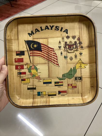 ของฝากของที่ระรึก Malaysia souvenir  bamboo plate รูปที่ 7
