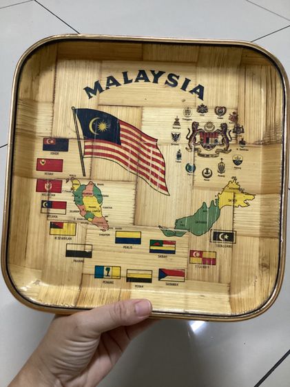 ของฝากของที่ระรึก Malaysia souvenir  bamboo plate รูปที่ 6