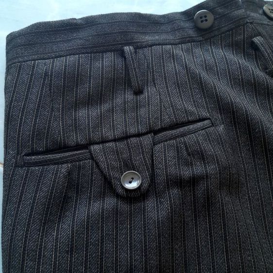 ❌ขายแล้ว❌60s
Deponirt vintage pinstripe fish tail and suspender waist buttons trousers craft custom in Osaka Japan
w34
🎌🎌 รูปที่ 13
