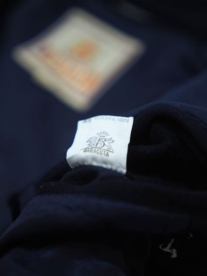 Baracuta G9 Harrington Jacket Outer Wool Cashmere Navy-bule รูปที่ 4