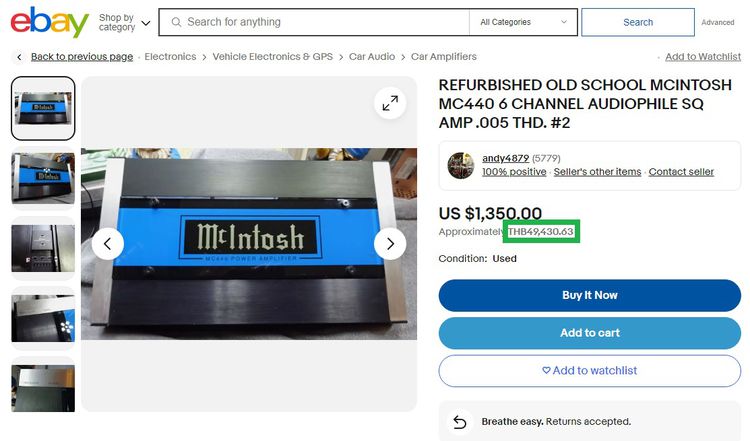 👍⚡เครื่องเสียงติดรถยนต์มือ2 Amplifier Mcintosh MC 440 6 Channel สภาพนางฟ้ามาแล้วครับ สำหรับคนที่ชอบเสียง Hi END ครับ รูปที่ 14