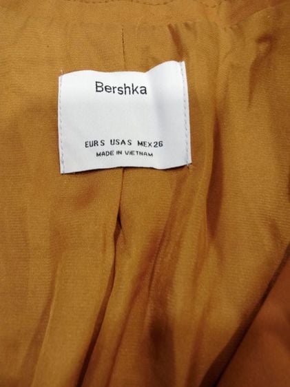 Bershka สูทสีส้มอิฐ USA S EUR Sกระดุมหน้า2 ด้านใน1 กระเป๋าหลอก มีซับและเสริมไหล่ในตัว อก 36 ยาว 24 แขนยาว 23 ไหล่กว้าง6นิ้วที่แขนไม่มีกระดุม รูปที่ 16