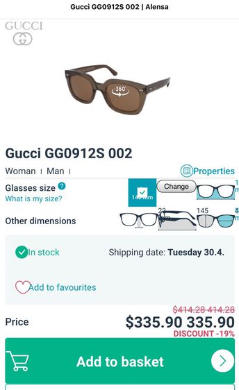 🔥🔥Used like new Gucci Sunglasses 🔥🔥🔹รุ่นGG0912S 🔹 รูปที่ 6