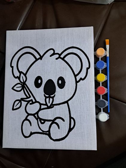 เฟรมภาพระบายสี ลายหมีโคอาล่า พร้อมเซตสีและพู่กัน สำหรับเด็กระบายสีเล่น รูปที่ 2
