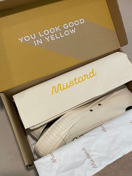 Mustard sneakers bumper 2.0 vintage white รูปที่ 3