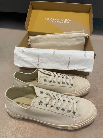 Mustard sneakers bumper 2.0 vintage white รูปที่ 8