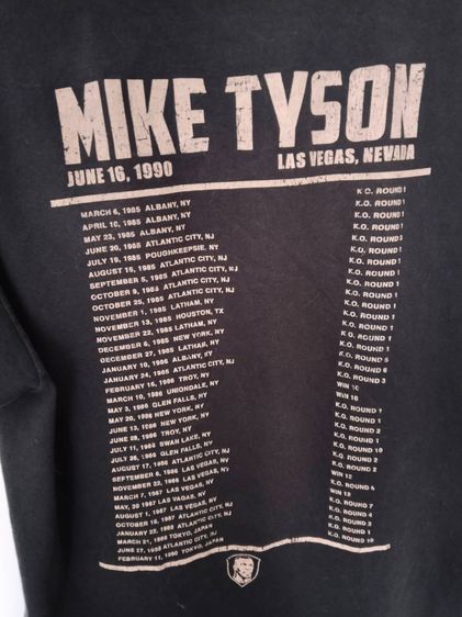 เสื้อไมค์ ไทสัน Mike Tyson สีดำ มือสองของเเท้ อก 42 ยาว 27 ไซส์ XL รูปที่ 9