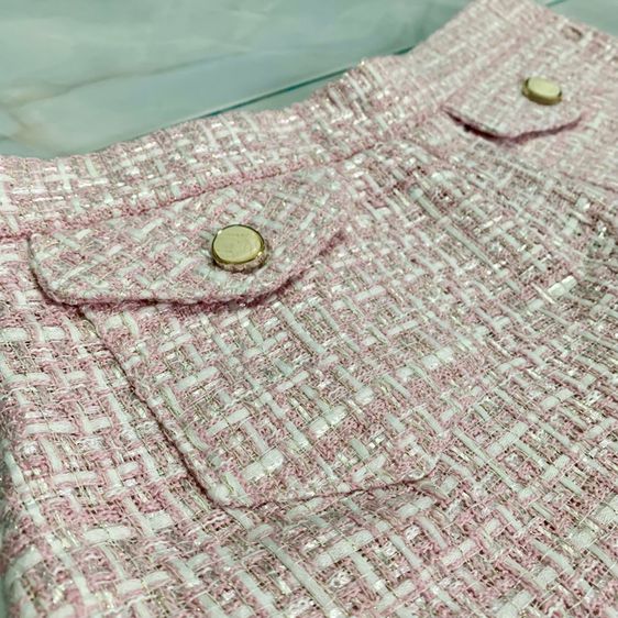 กางเกงผ้าทวิตสีชมพู 120฿ รวมส่ง รูปที่ 2