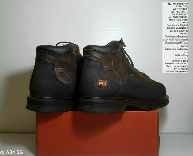 🥾 Timberland PRO, Steel Toe, WATERPROOF, Men's 13US 47EU(31.0cm) Original ของแท้ มือ 2 สภาพใกล้เคียงของใหม่, รองเท้าบู้ท Timberland สวยมาก รูปที่ 10