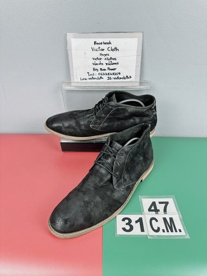 รองเท้าบู๊ท Deer Stags Sz.13us47eu31cm สีดำ พื้นเย็บ สภาพสวย ไม่ขาดซ่อม ใส่เรียนทำงานได้