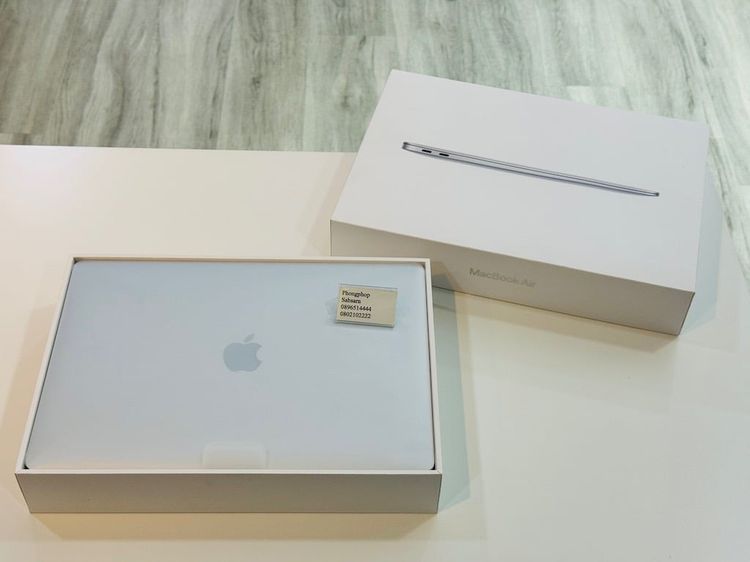 Apple แมค โอเอส 8 กิกะไบต์ USB ใช่ MacBook Air M1 256 ศูนย์ไทย สภาพเหมือนใหม่ สี Silver อายุไม่กี่วัน ประกันศูนย์ไทยเกือบปี 23500 บาท