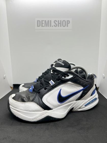 รองเท้าผ้าใบ หนังแท้ UK 7 | EU 40 2/3 | US 7.5 ดำ Nike Air Monarch IV Black White Royal Blue