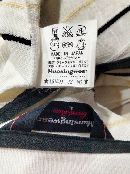 เสื้อผ้าแบรนด์ Munsingwear Grandslam(L) acrylic ป้าย made in Japanเนื้อผ้าลายปักในตัว รูปที่ 7
