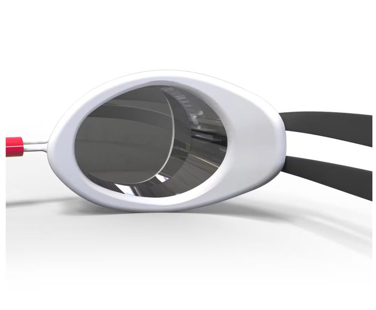 SWEDISH swimming goggles - Mirrored lenses - Single size  Black red ชุดแว่นตาว่ายน้ำเลนส์สะท้อนแสงรุ่น SWEDISH สีดำ แดง รูปที่ 4