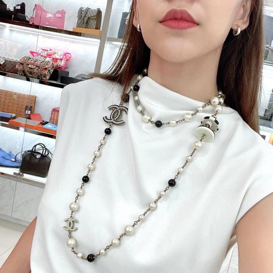 Chanel Lone Pearl necklace  รูปที่ 4