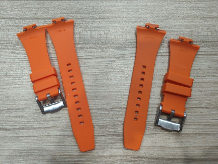ขายเหมา - สายนาฬิกายาง Tissot PRX 12mm สีส้ม 2 คู่ มือ1 รูปที่ 2