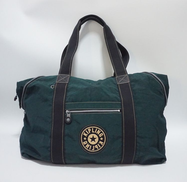 กระเป๋าเดินทางสะพายขึ้นไหล่ ถือ  Vintage  Kipling  Tote Bag for Weekend Travel 🎀 ไซร์ใหญ่งานโลโก้วินเทจค่ะ รูปที่ 3