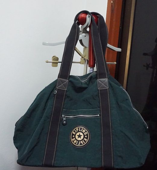 กระเป๋าเดินทางสะพายขึ้นไหล่ ถือ  Vintage  Kipling  Tote Bag for Weekend Travel 🎀 ไซร์ใหญ่งานโลโก้วินเทจค่ะ รูปที่ 16