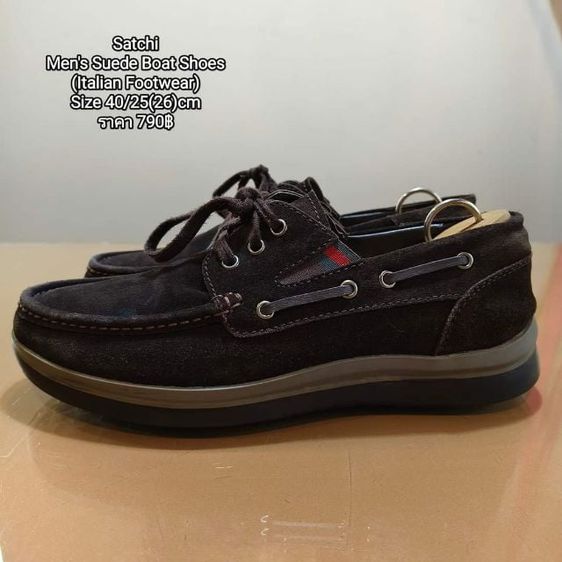 Satchi 
Men's Suede Boat Shoes 
(Italian Footwear)
Size 40ยาว25(26)cm
ราคา 790฿
