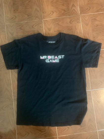 Mr Beast Game T Shirt Mens Large Black Squid Game Let the Games Begin - Sealed รูปที่ 1