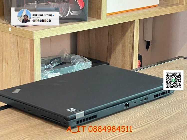 Lenovo ThinkPad P53 Core i7-9850H RAM32GB SSD512GB Quadro T1000 (4GB GDDR5)Win 10 Pro คีย์ไฟ  สำหรับงาน 2D 3D ออกแบบ ตำหนิ USB เสีย 1 Port รูปที่ 6