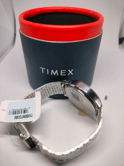 นาฬิกา Timex ของแท้ รุ่น TW00NTD38E ขนาด41มม. หน้าปัดสีเงิน สายเลส(สายจิว)  พร้อมกล่อง ของจริงสวยมาก นัดรับได้แถวรามอินทรา กม.8  รูปที่ 7