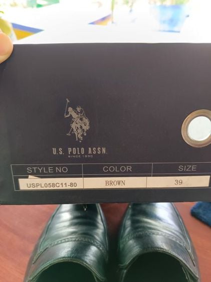 Polo Ralph Lauren รองเท้าหนังแบบทางการ หนังแท้ UK 6 | EU 39 1/3 | US 6.5 ดำ รองเท้าผู้ชาย