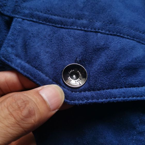 Zara Man Navy Blues Faux Suede Zipper Jacket รอบอก 44” รูปที่ 7
