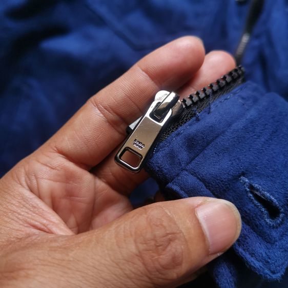 Zara Man Navy Blues Faux Suede Zipper Jacket รอบอก 44” รูปที่ 8