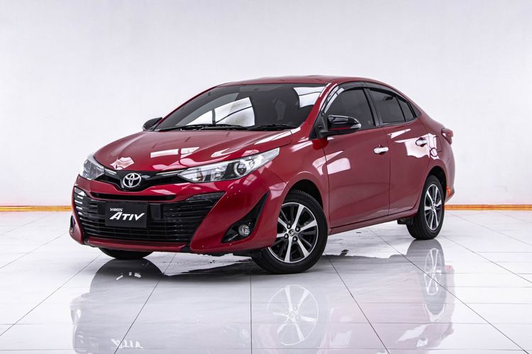 Toyota Yaris 2019 1.2 Smart Sedan เบนซิน ไม่ติดแก๊ส เกียร์อัตโนมัติ แดง รูปที่ 4
