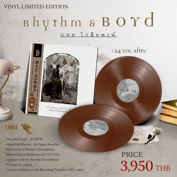 ภาษาไทย เปิดจองแผ่นเสียงบอย โกสิยพงษ์ อัลบั้ม Rhythm and Boyd 24 Yrs. After