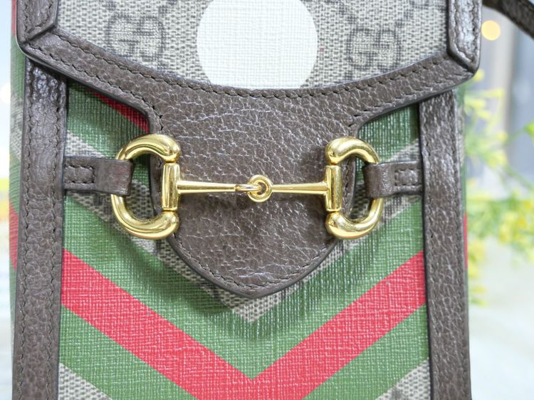 Gucci Horsebit 1955 Mini Bag Geometric Print รูปที่ 4