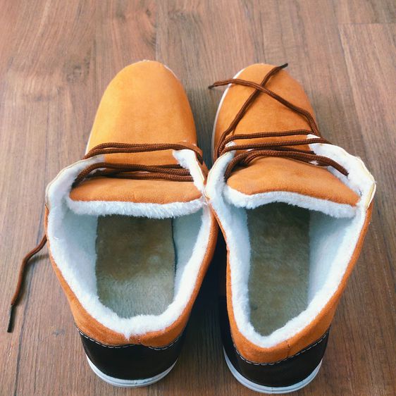 รองเท้าบูทกันหนาว แบบผูกเชือก สีน้ำตาล เบอร์ 41 รูปที่ 3