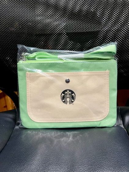 ผ้า ไม่ระบุ เขียว กระเป๋าสะพาย Starbucks ปี 2024