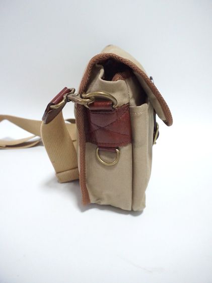 กระเป๋าแคนวาส ตัดต่อด้วยหนังแท้  Silver Lake club shoulder Bag รูปที่ 6