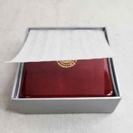 กล่องใส่เหรียญ กล่องเปล่า บรรจุเหรียญ 1 หลุม จากกรมธนารักษ์ (แบบฝาแม่เหล็ก) กล่องไม้สภาพสวย มีกล่องนอก รูปที่ 5