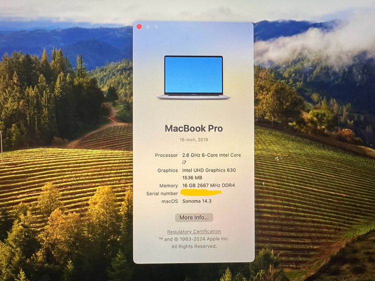 Macbook Pro 16" - 2019 model รูปที่ 5