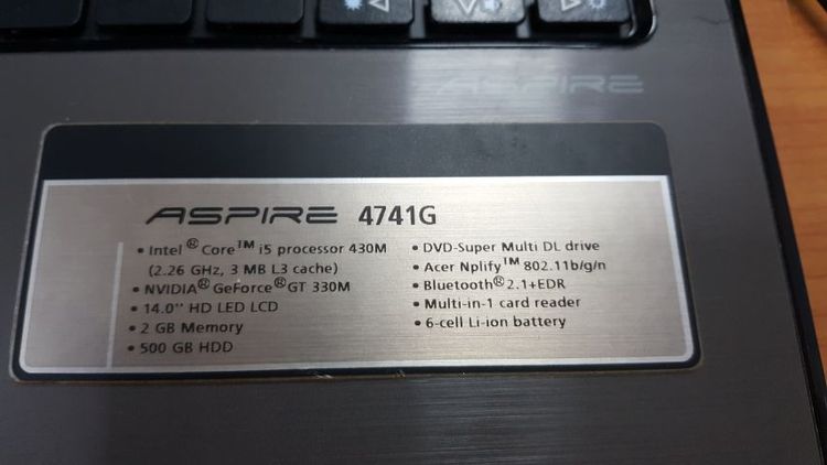 ขาย Notebook Acer Aspire 4741G
ใช้งานได้ปกติ ไม่ค่อยได้ใช้งาน รูปที่ 3