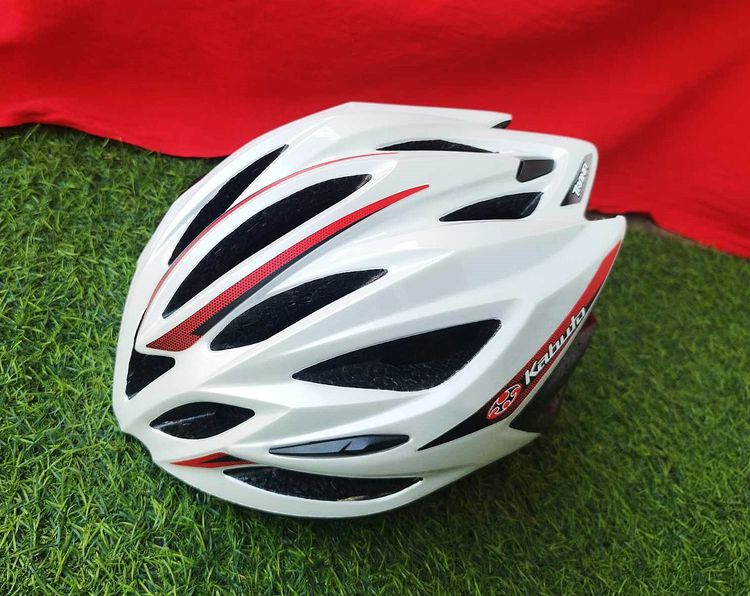 หมวกกันน็อคจักรยาน OGK Kabuto Tranfi size  S-M สีขาว แดง มือสองสภาพใหม่มาก นำเข้าจากญี่ปุ่น รูปที่ 4
