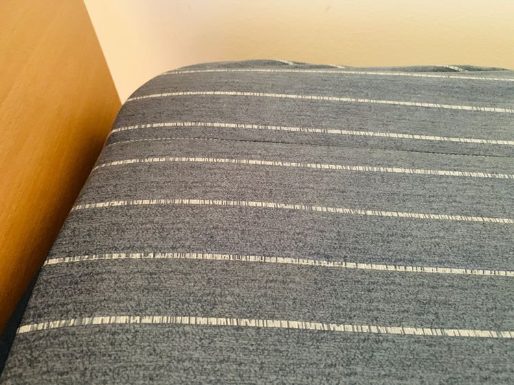 ผ้าปูที่นอนรัดมุม (แบบหนา) ขนาด 3.5ฟุต สีฟ้าลายทาง มือสองขายตามสภาพ สินค้าญี่ปุ่น-เกาหลีแท้ รูปที่ 5