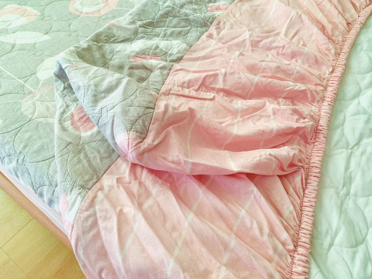 ผ้าปูที่นอนรัดมุม (แบบหนา) ขนาด 3.5ฟุต สีเทาลายดอก มือสองขายตามสภาพ สินค้าญี่ปุ่น-เกาหลีแท้ รูปที่ 10
