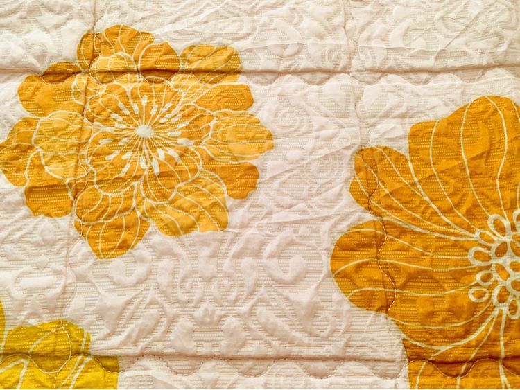 ผ้าปูที่นอนรัดมุม (แบบหนา) ขนาด 3.5ฟุต ผ้าทอลายนูนสีน้ำตาลลายวินเทจลายดอก มือสองสภาพดี สินค้าญี่ปุ่น-เกาหลีแท้  รูปที่ 5