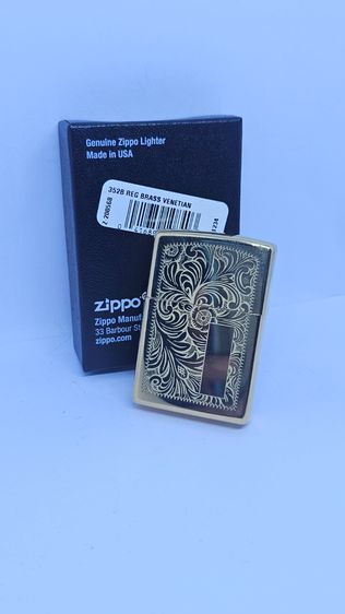 Zippo Venetian HighPolish Brass.Vintage พร้อมใช้ รูปที่ 2