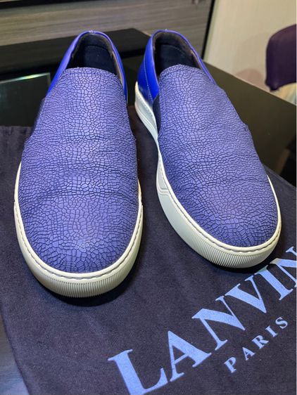 Lanvin Slip On Leather Sneakers Gucci Louis Vuitton LV Coach Prada YSL รูปที่ 6