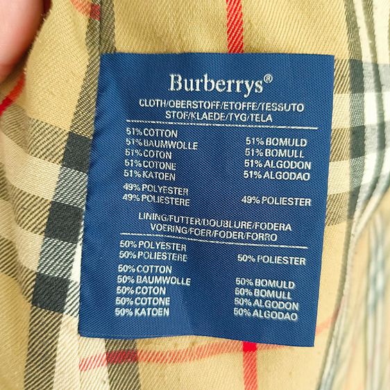 Burberry Men's 80s Trench Coat Made In England รูปที่ 7
