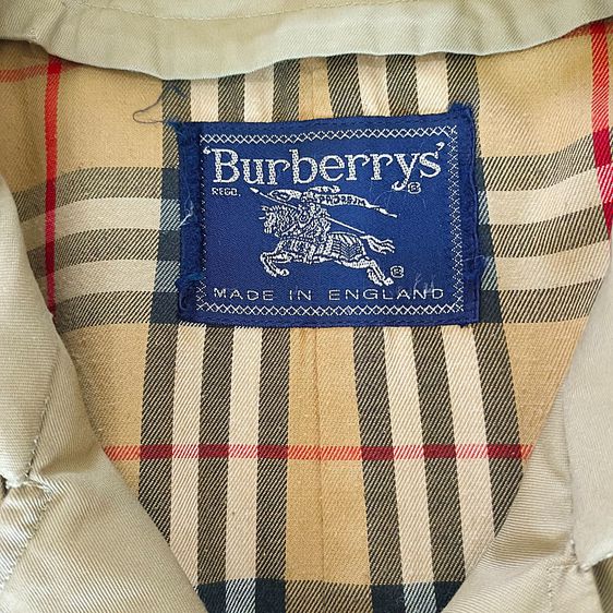 Burberry Men's 80s Trench Coat Made In England รูปที่ 6