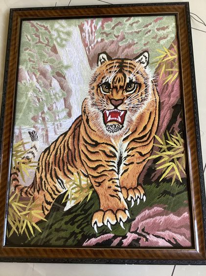 ภาพปักลายเสือขนาดใหญ่มาก งานเก่าญี่ปุ่นค่ะ รูปที่ 8
