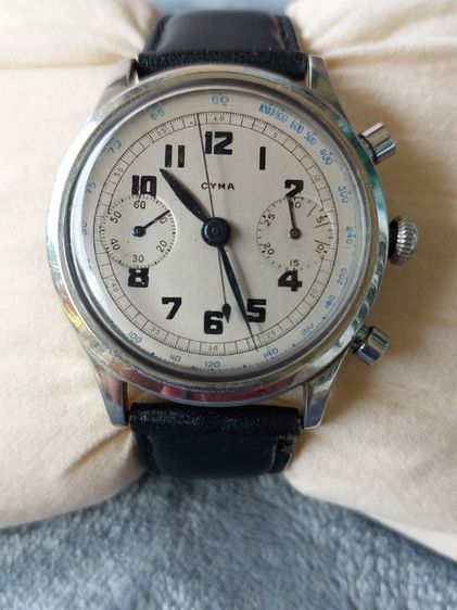 vintage cyma chronograph watch รูปที่ 2