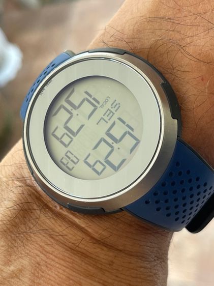 GUCCI Sports Digital Silver Blue 114 Series Men’s Watch YA114105 รูปที่ 18